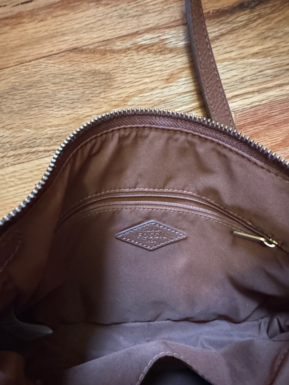 Fossil Leather Crossbody Bag in Rust - Picture 12 of 16